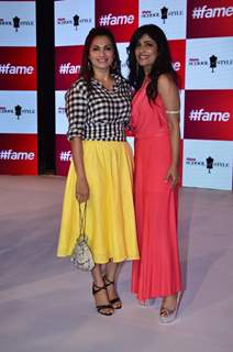 Maria Goretti and Shibani Kashyap pose for the media at the Launch of 'Fame Fashion Network'