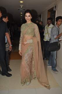 Deepika Padukone poses for the camera at the Music Launch of Happy New Year