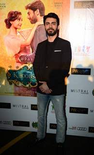 Fawad Khan poses for the media at the Promotions of Khoobsurat