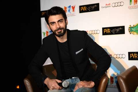 Fawad Khan poses for the media at the Promotions of Khoobsurat