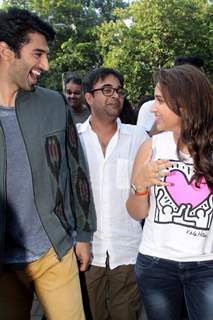 Parineeti and Aditya at the Promotion of Daawat-e-Ishq in Delhi