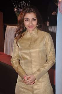 Soha Ali Khan poses for the media at the Launch of Saiffconnect Portal