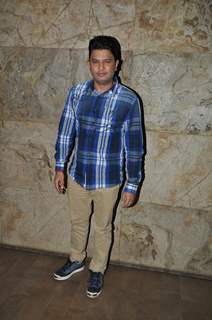 Bhushan Kumar poses for the media at the Special Screening of Khoobsurat