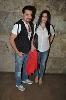 Sanjay Kapoor with wife at the Special Screening of Khoobsurat
