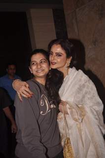 Rekha snapped with Rhea Kapoor at the Special Screening of Khoobsurat