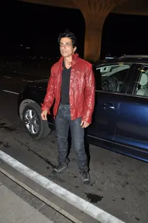 Sonu Sood snapped at Airport while leaving for Slam Tour