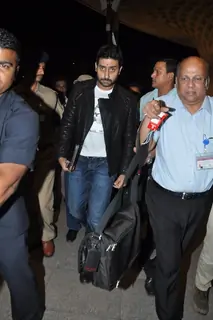 Abhishek Bachchan snapped at Airport while leaving for Slam Tour
