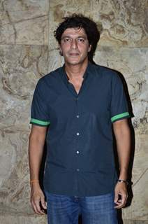 Chunky Pandey poses for the media at the Special Screening of Khoobsurat