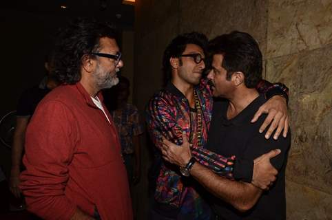 Ranveer Singh snapped hugging Anil Kapoor at the Special Screening of Khoobsurat