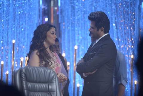 Anil Kapoor snapped with Madhuri Dixit at Jhalak Dikhhlaa Jaa Grand Finale