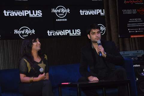 Vivian Dsena interacting with the audience at the Travel Magazine Cover Launch