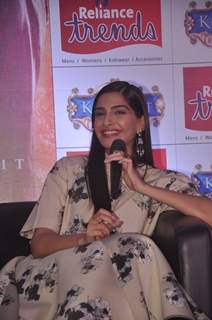 Sonam Kapoor interacts with the audience at the Promotion of Khoobsurat