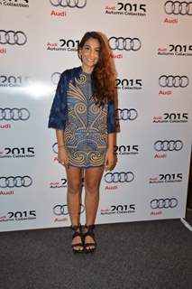 Monica Dogra poses for the media at Varun Bahl Show for Audi