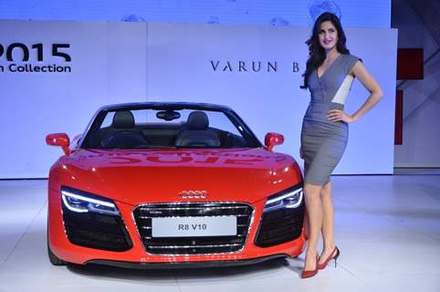 Katrina Kaif poses with the New Model of Audi