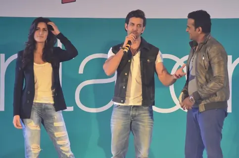 Hrithik Roshan addressing the audience at the Promotion of Bang Bang