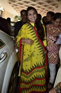 Rani Mukherjee poses for the media at Make way for Ambulance Event