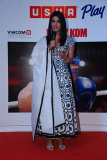 Priyanka Chopra addressing the audience at Usha Event