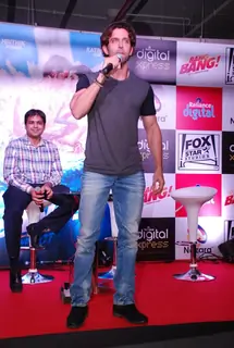 Hrithik Roshan addressing the audience at the Promotion of Bang Bang
