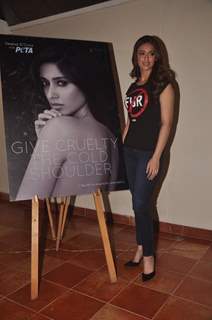 Ileana D'Cruz poses for the media PETA Launch