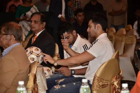 Varun Dhawan snapped clicking images of the football at the FC Goa Official Jersey Launch