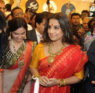 Vidya Balan poses for the media at PC Jewelers Launch in Kolkatta