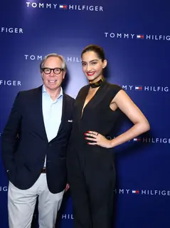Sonam Kapoor with Mr.Tommy Hilfiger at the Exclusive Press Event