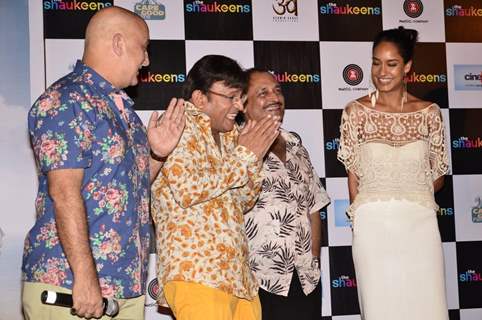 Annu Kapoor cracks a joke at the Trailer Launch of The Shaukeens