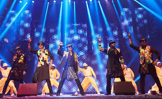 Cast of Happy New Year perform at the Slam Tour in Sears Center Arena, Chicago