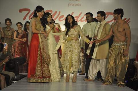 Amy Billiomoria walks the ramp at her Wedding Show