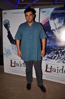 Siddharth Roy Kapur poses for the media at the Special Screening of Haider