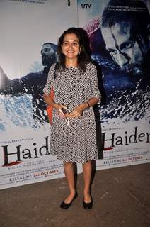 Anupama Chopra poses for the media at the Special Screening of Haider