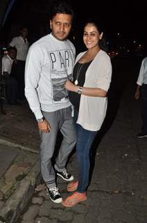 Riteish Deshmukh poses with Genelia at Nido