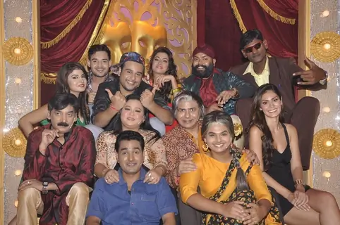 Team poses for the media at the Launch of Comedy Classes