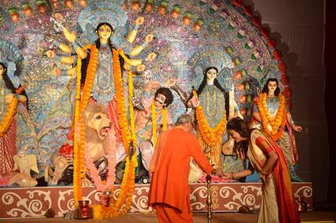 Sushmita Sen at Durga Pooja