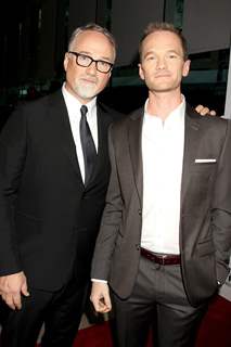 David Fincher and Neil Patrick Harris at the red carpet for GONE GIRL Premier