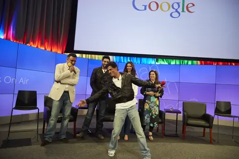 Shah Rukh Khan performs at the Google Headquarters