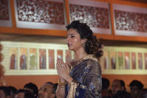 Tanishaa Mukerji snapped at North Bombay Sarbojanin Durga Puja