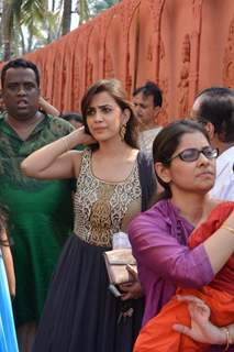 Esha Kansara snapped at North Bombay Sarbojanin Durga Puja