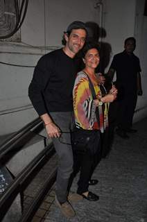 Hrithik Roshan poses with his mom at the Special Screening of Haider