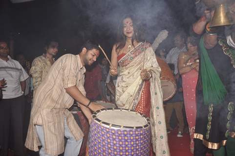 Rituparna snapped at DN Nagar Durga Pooja