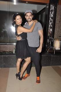 Gurmeet Choudhary poses with Debina Bonnerjee at Vijay Bhatia's Birthday Bash