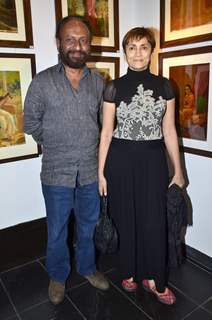 Deepa Sahi and Ketan Mehta at the Promotion of Rang Rasiya with an Art Exhibition