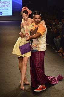 Cyrus Broacha and Kalki Koechlin at the Myntra Fashion Week Day 2