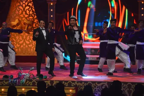 Govinda and Krushna Abhishek perform at the Grand Opening Comedy Classes
