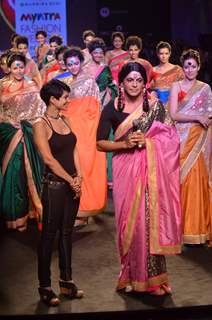 Guthi walks the ramp for Mandira Bedi at the Myntra Fashion Week Day 3