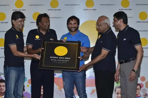 Saif Ali Khan as the ambassador of the Olympic Gold Quest at the Felicitation for Asian Game Winners
