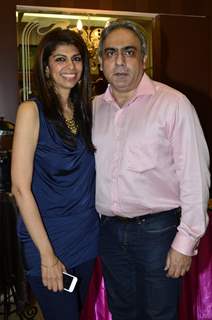 Zeba Kohli poses with her husband at the Project Seven Preview