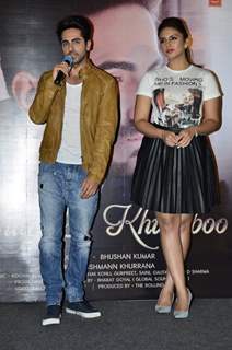 Ayushmann Khurrana addressing the audience at the 'Mitti Di Khushboo' Song Launch
