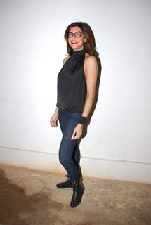 Sushmita Sen poses for the media at Sanjay Kapoor's Residence