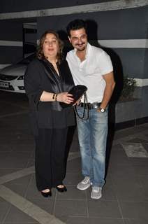 Sanjay Kapoor poses with Reema Jain at his residence